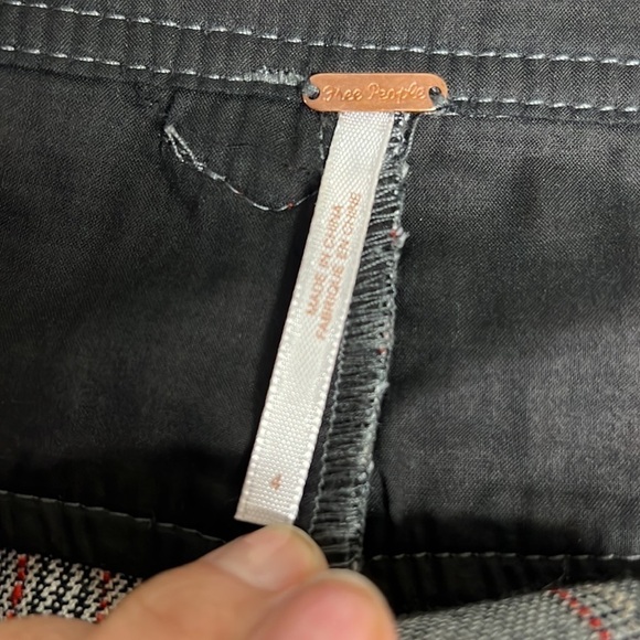 Free People Plaid Wide Leg Bell Bottom Pants - Picture 6 of 10